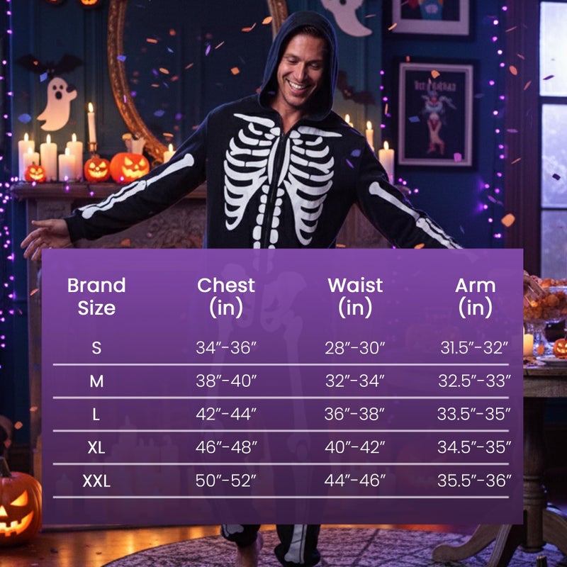 #followme M6259-NEW-S Skeleton Adult Onesie Costume - Image 5